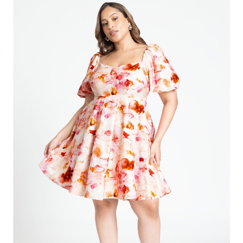 NWT ELOQUII Puff Sleeve Dress